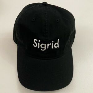 New Sigrid Logo Black Adjustable Baseball Hat Cap One Size